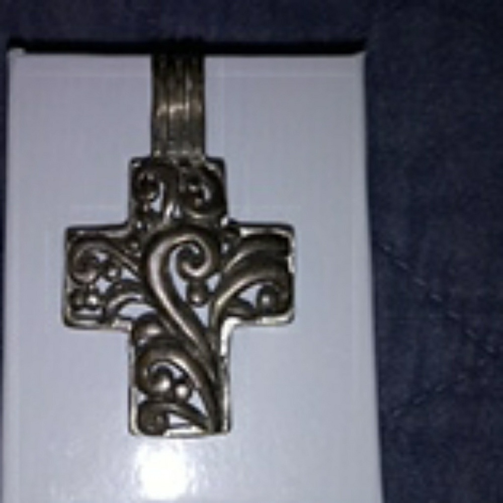 Heavy Sterling Filigree Cross Pendant